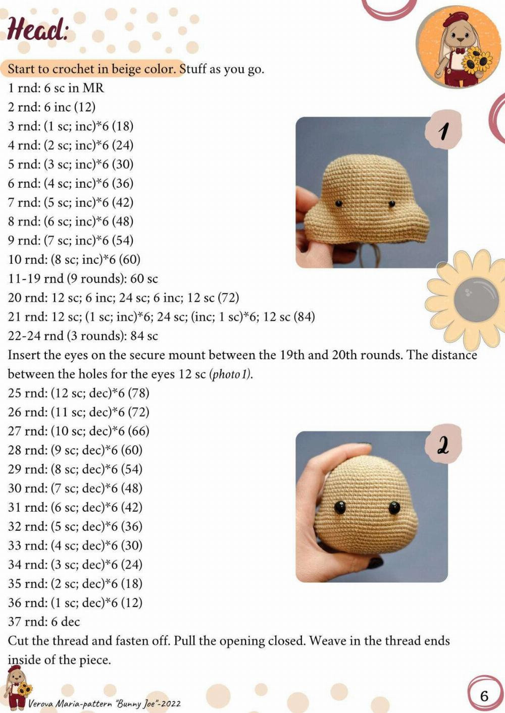 bunny joe crochet pattern