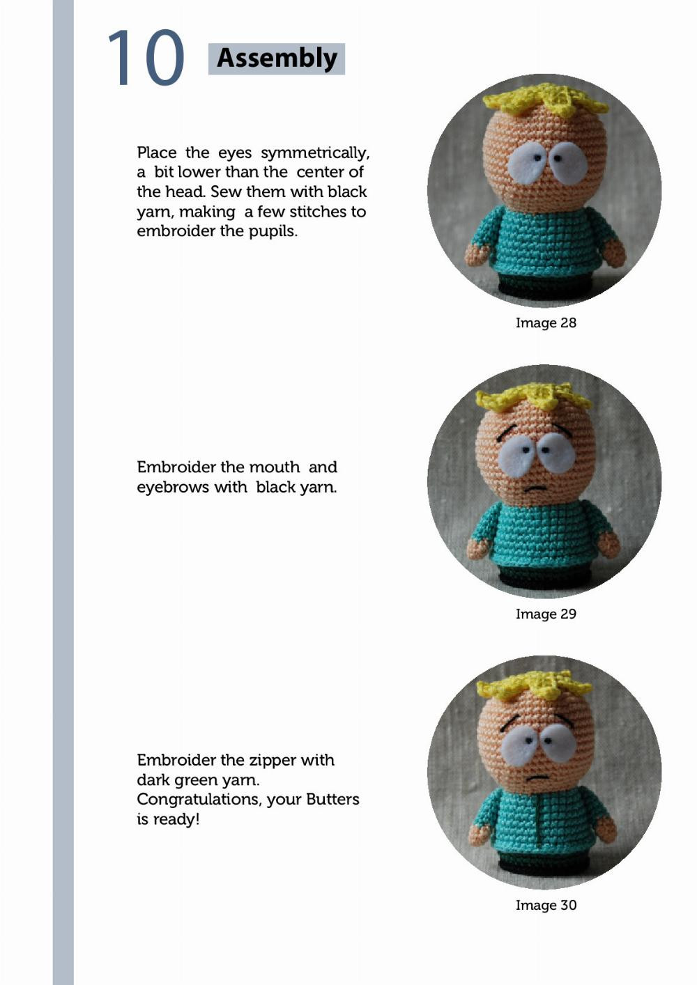 Butters and Underpants Gnome South Park collection Crochet pattern