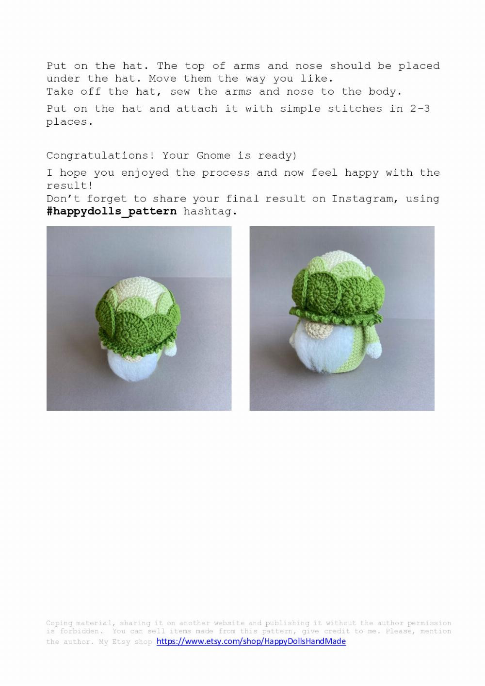 Cabbage Gnome crochet pattern