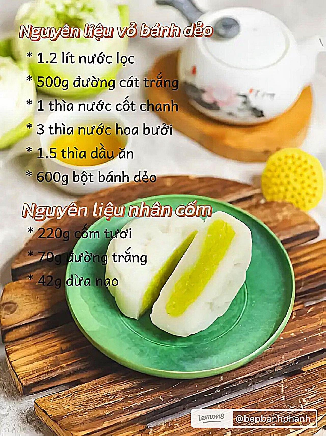 Cách làm bánh dẻo nhân cốm