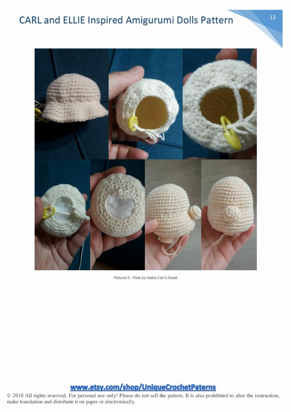 CARL and ELLIE Inspired Amigurumi Dolls Pattern