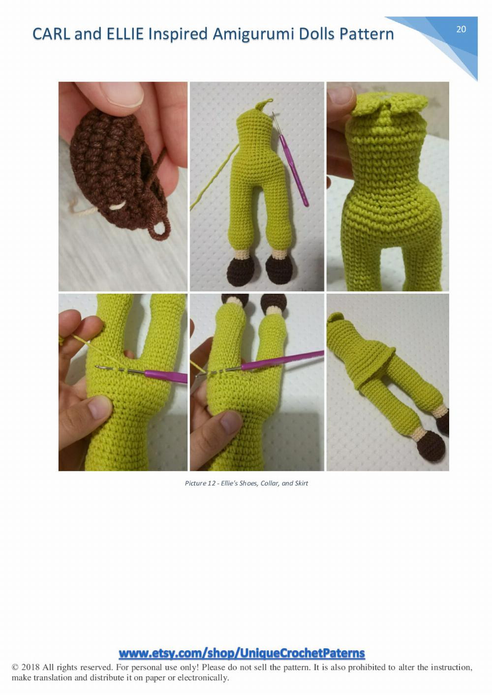 CARL and ELLIE Inspired Amigurumi Dolls Pattern