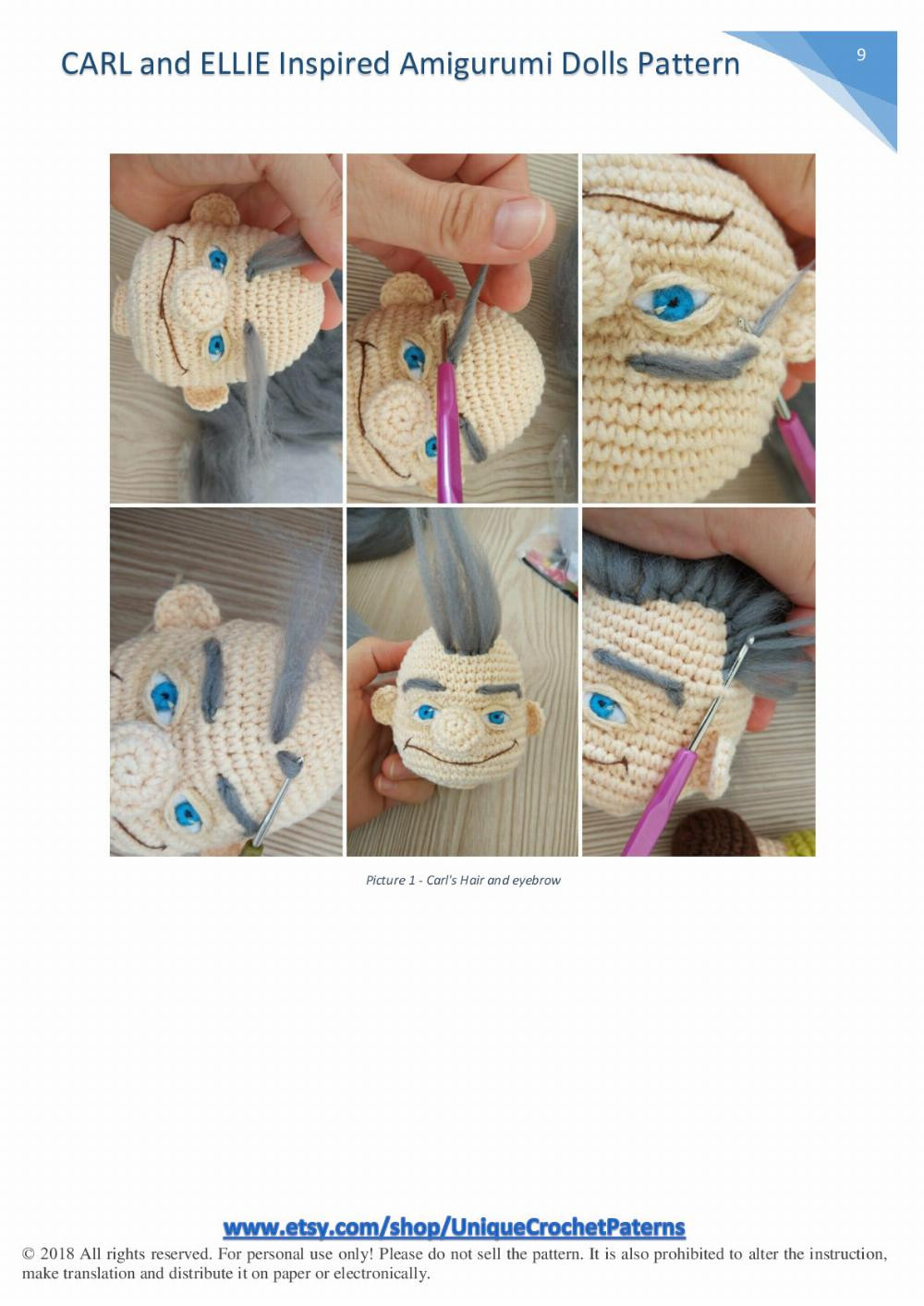 CARL and ELLIE Inspired Amigurumi Dolls Pattern