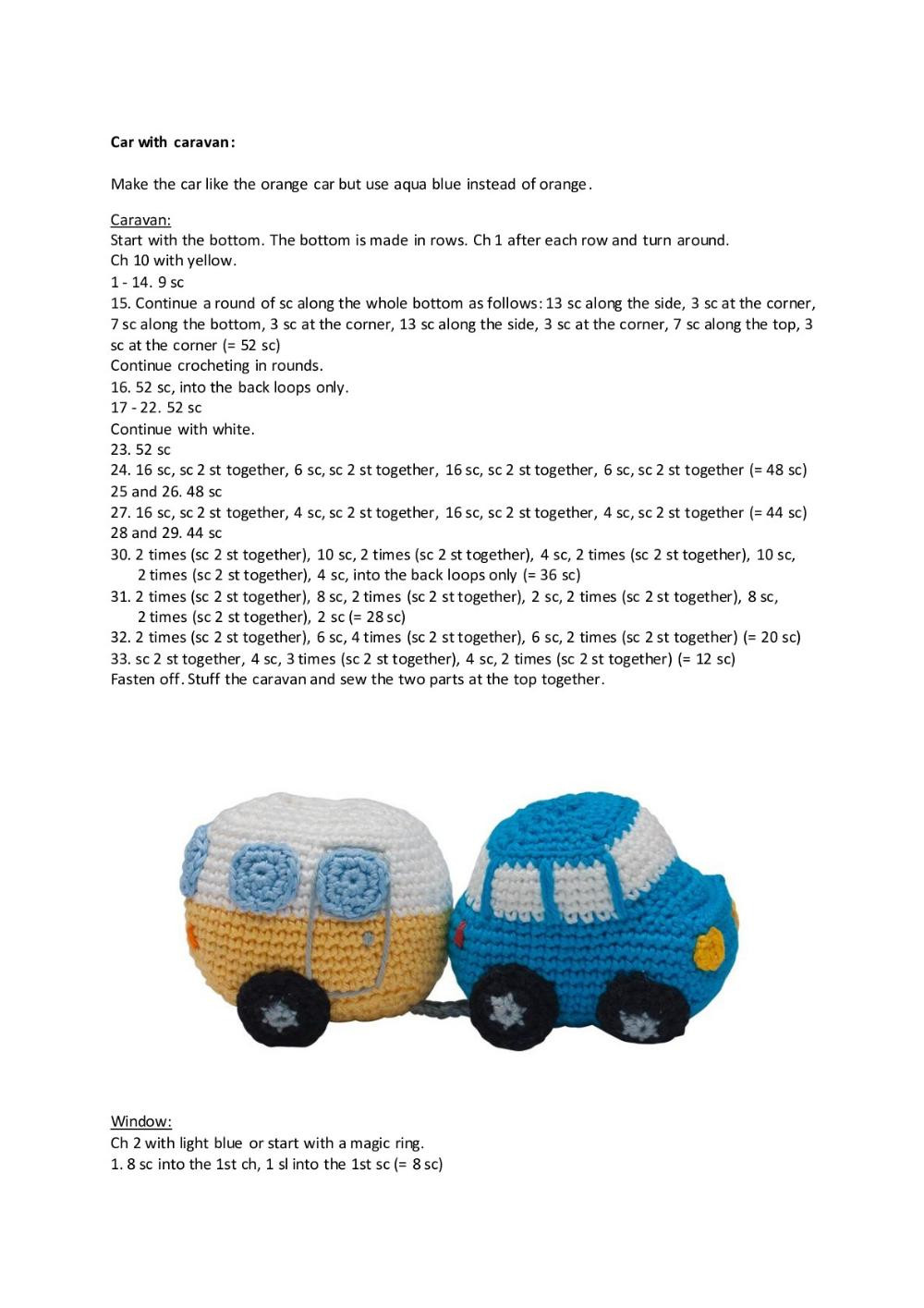 Cars  crochet pattern