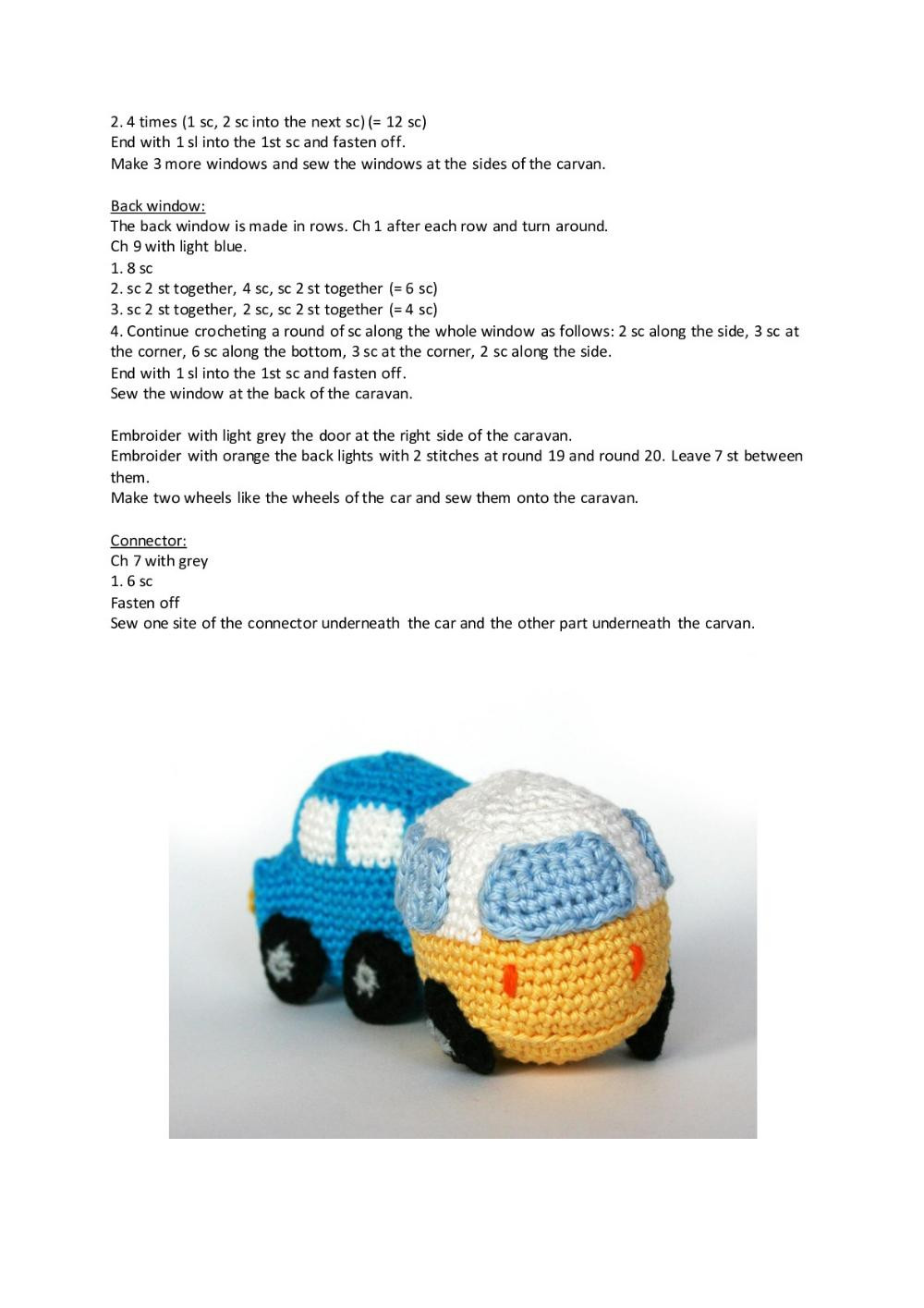 Cars  crochet pattern