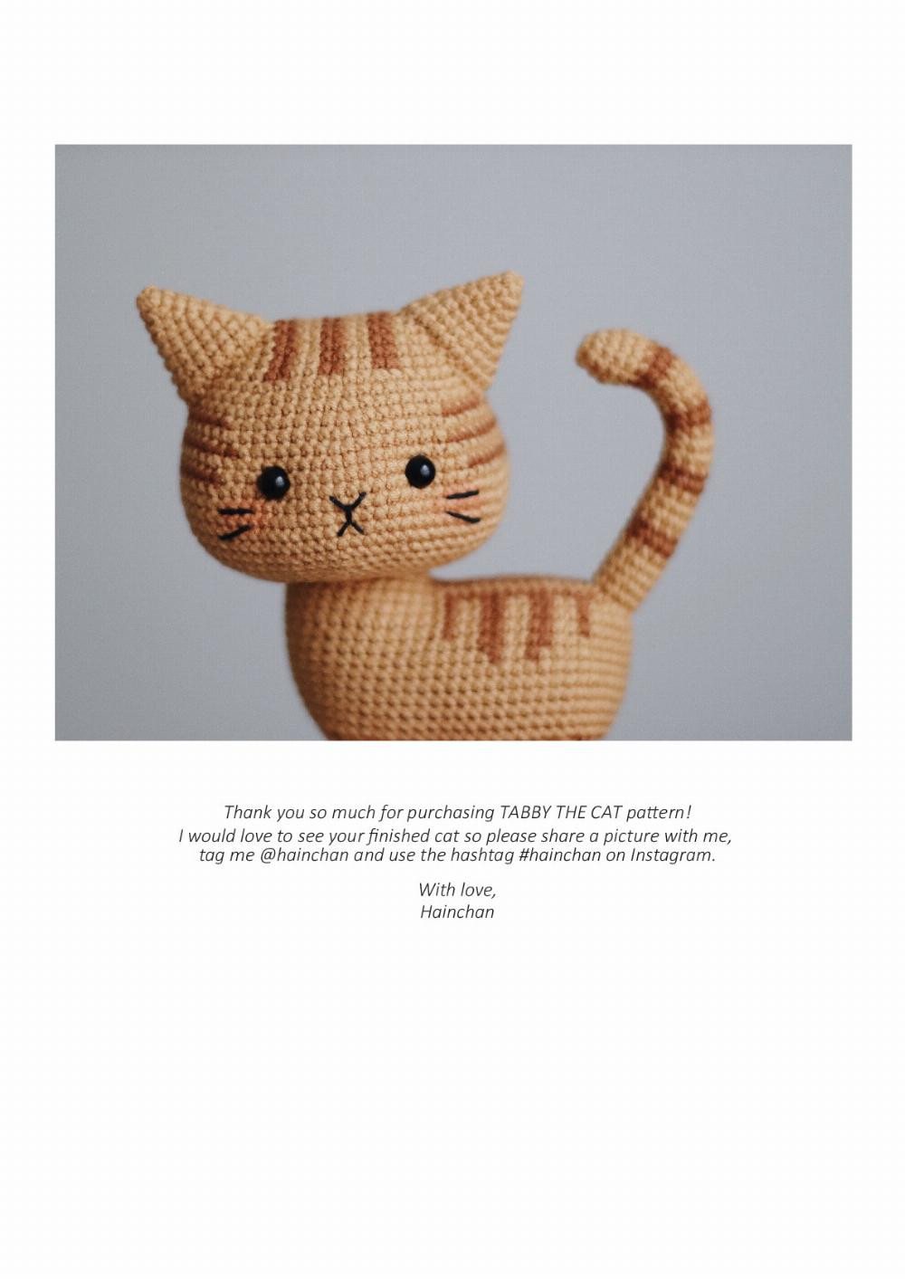 CAT COLLECTION THE TABBY CAT CROCHET PATTERN