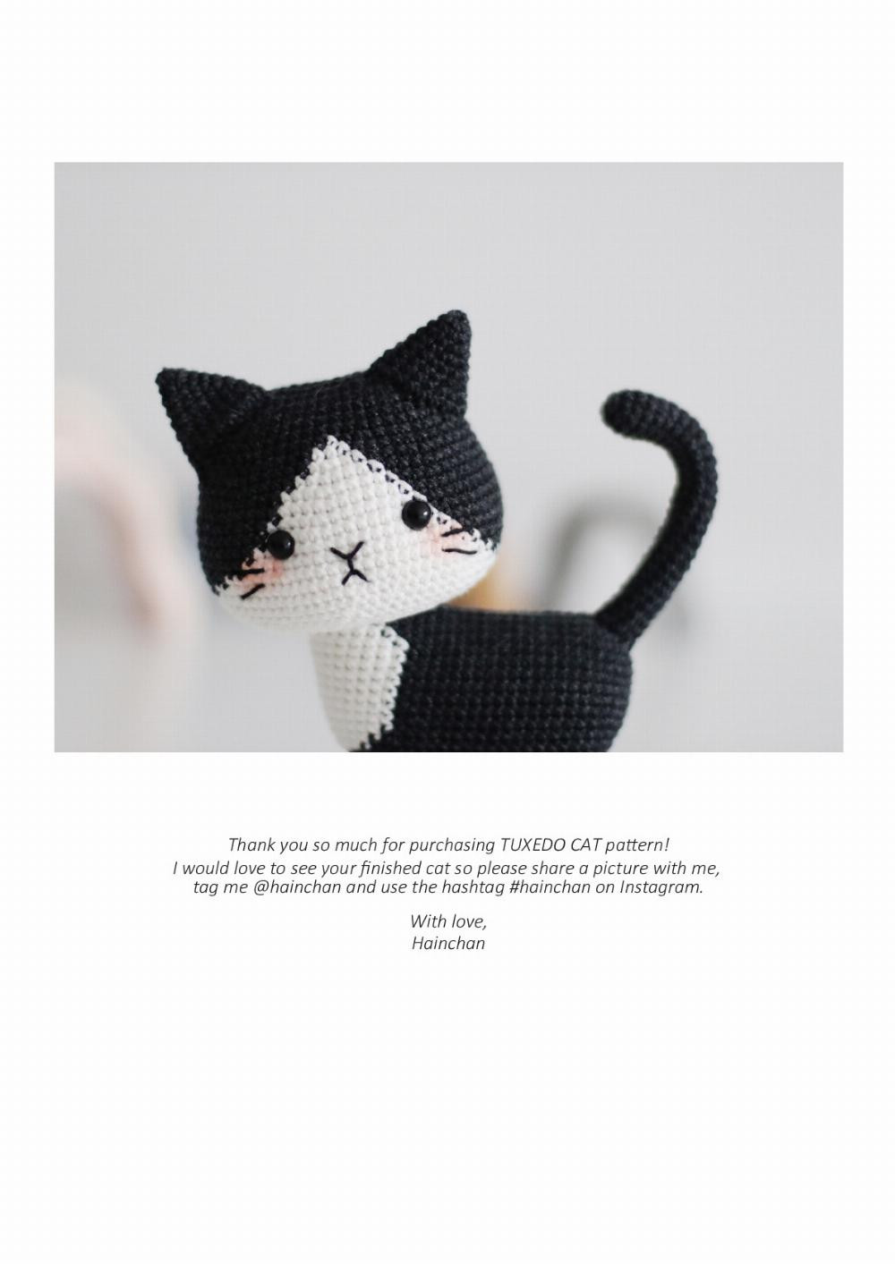 cat collection tuxedo cat crochet pattern