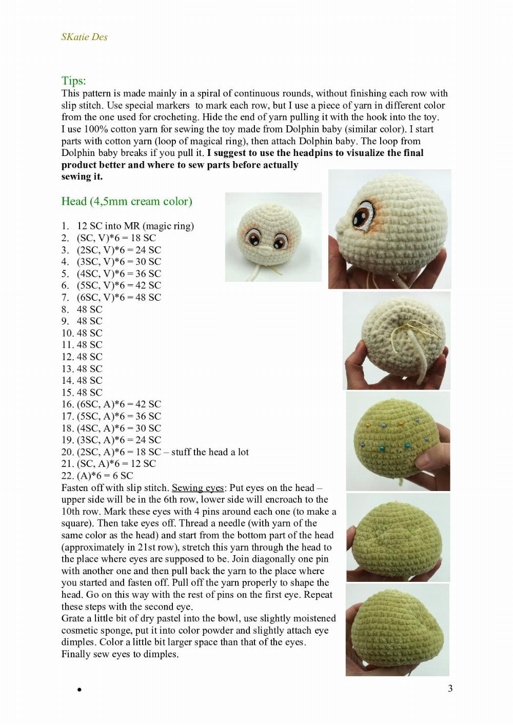 CATERPILLAR POLLY crochet pattern