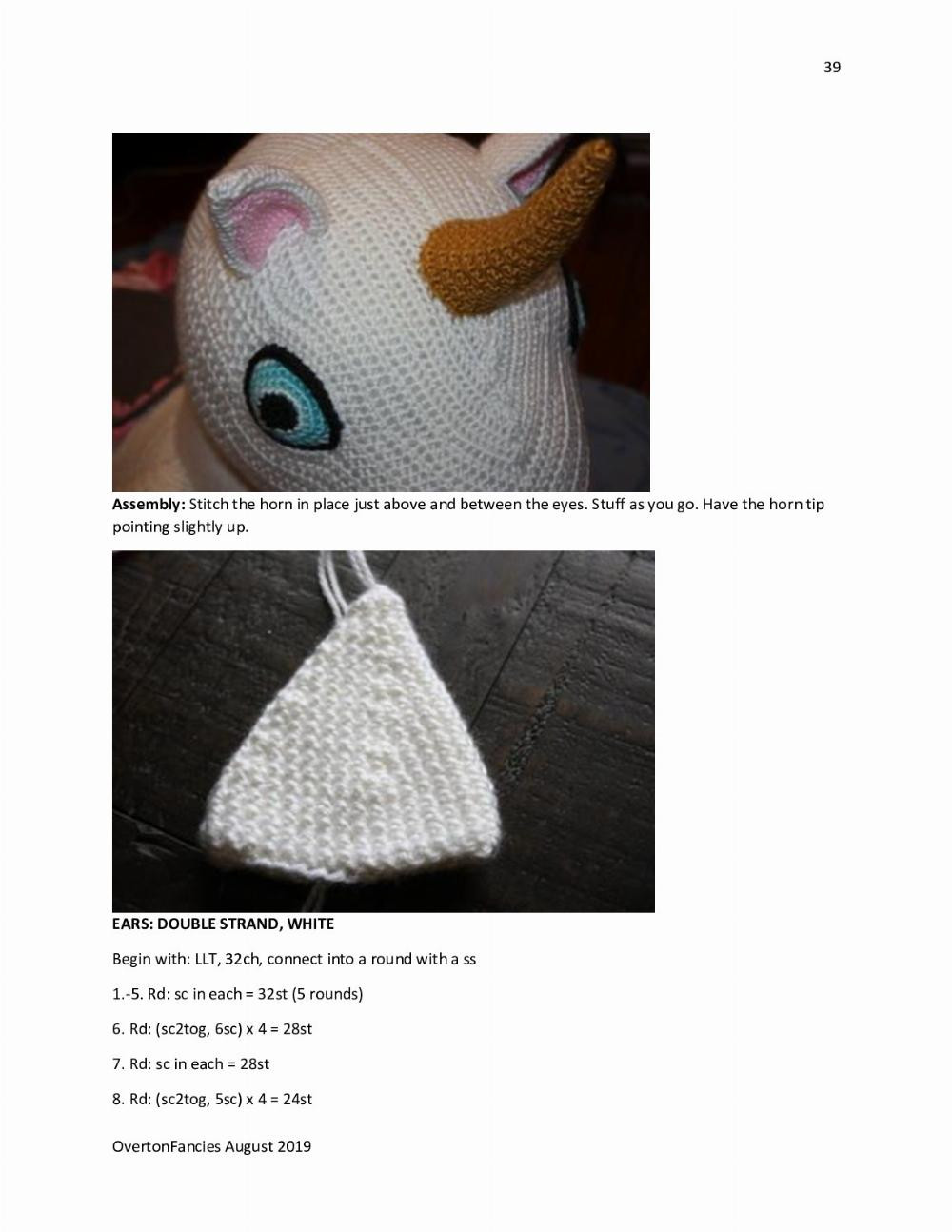 Celeste the Unicorn crochet pattern