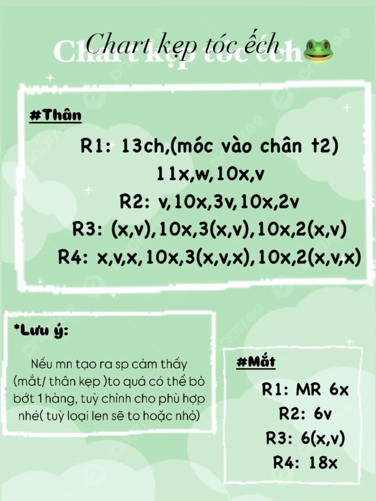 chart kẹp tóc heo, kẹp tóc ếch