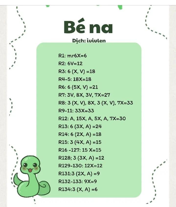 chart móc bé na, con rắn.