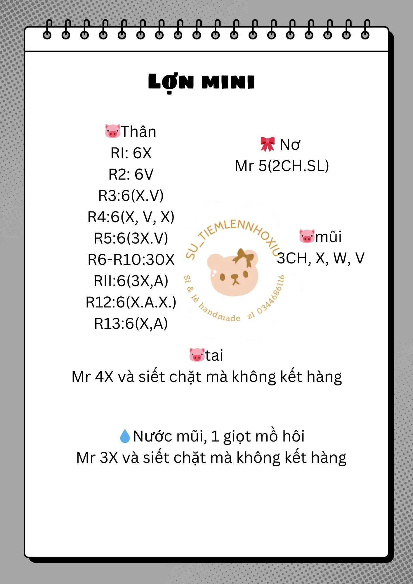 chart móc lợn mini