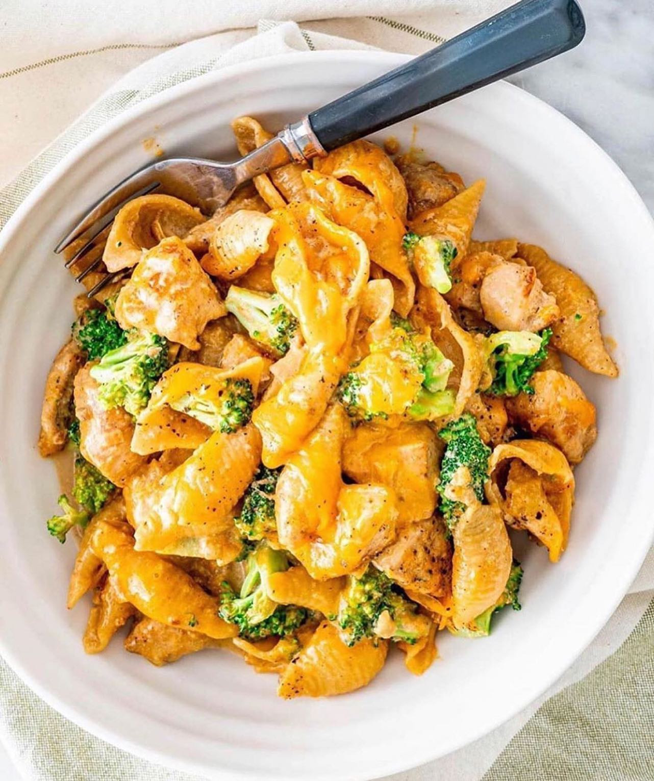 Cheesy Chicken Broccoli Pasta 🍝🥦😋