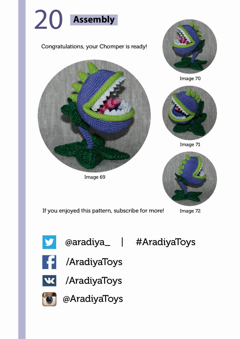 Chomper Plants vs Zombies collection Crochet pattern