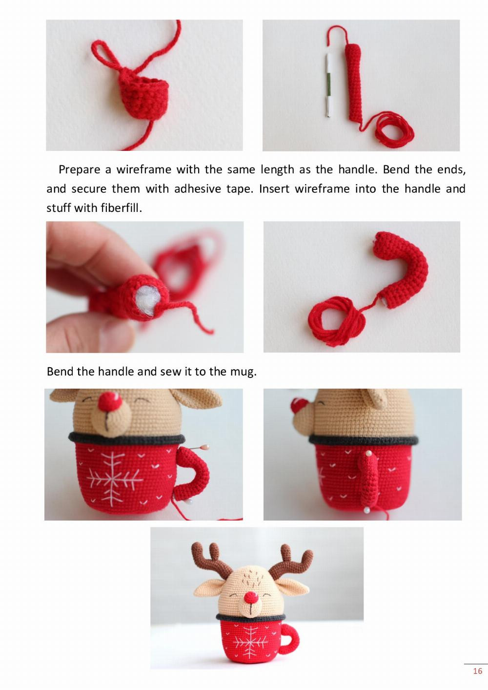 CHRISTMAS DEER IN MUG Crochet pattern