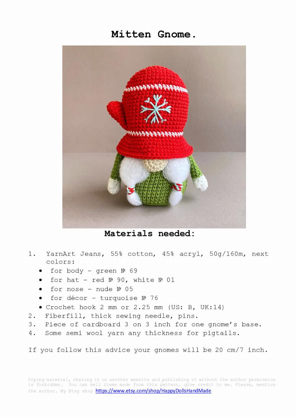 Christmas Gnomes crochet pattern