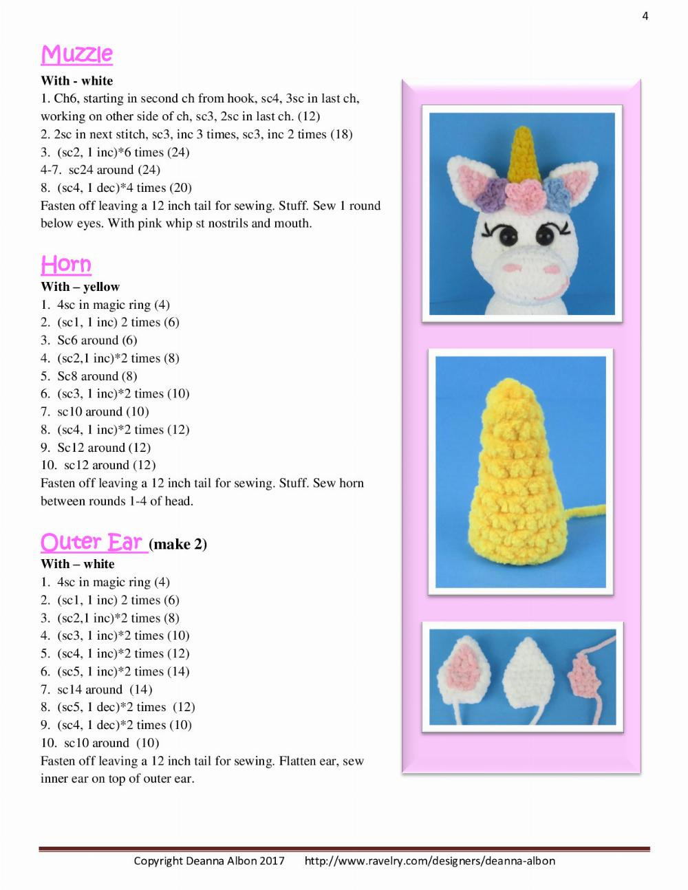 chubby unicorn and fairy crochet pattern