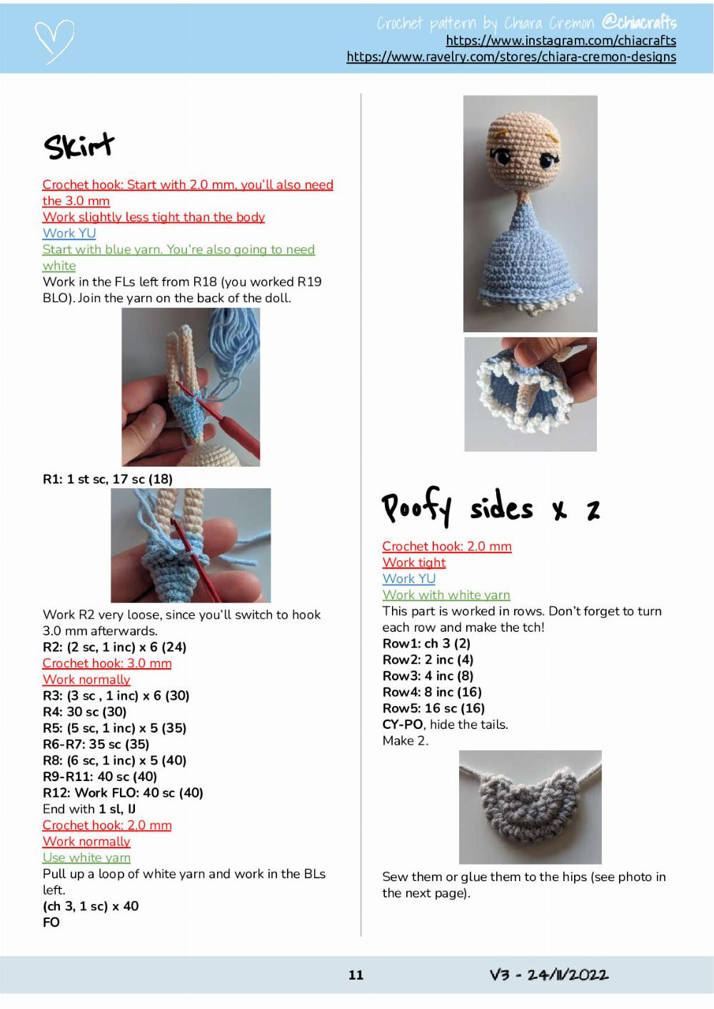 Cinderella amigurumi Crochet Pattern