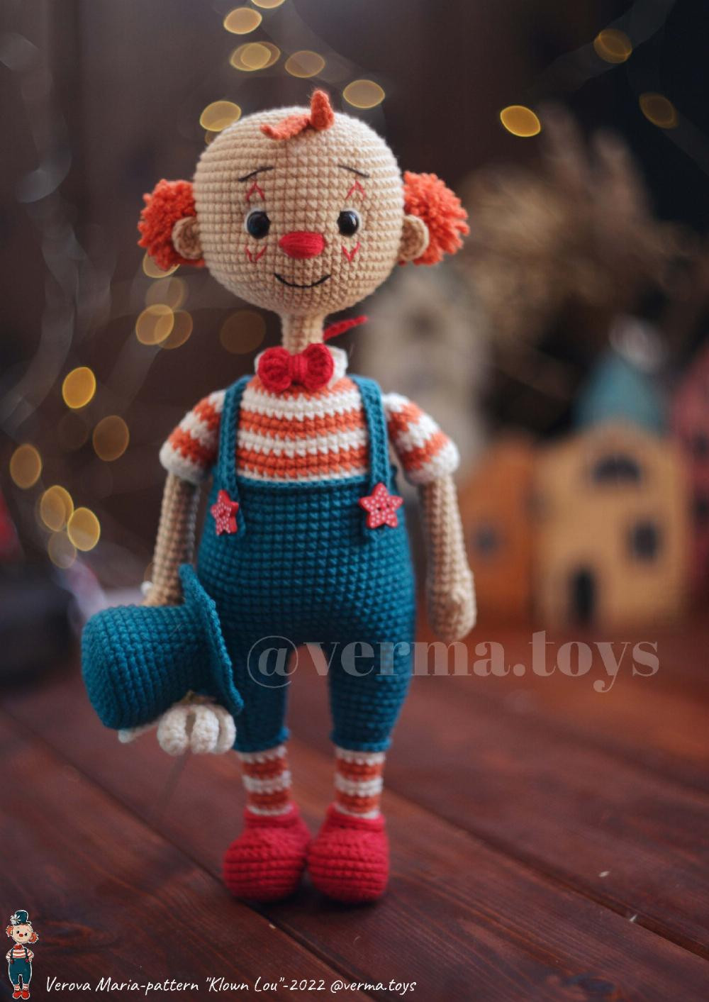 clown lou crochet pattern