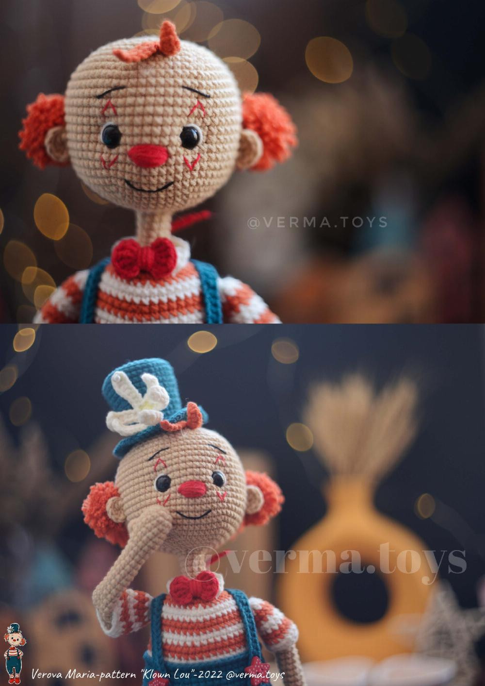 clown lou crochet pattern