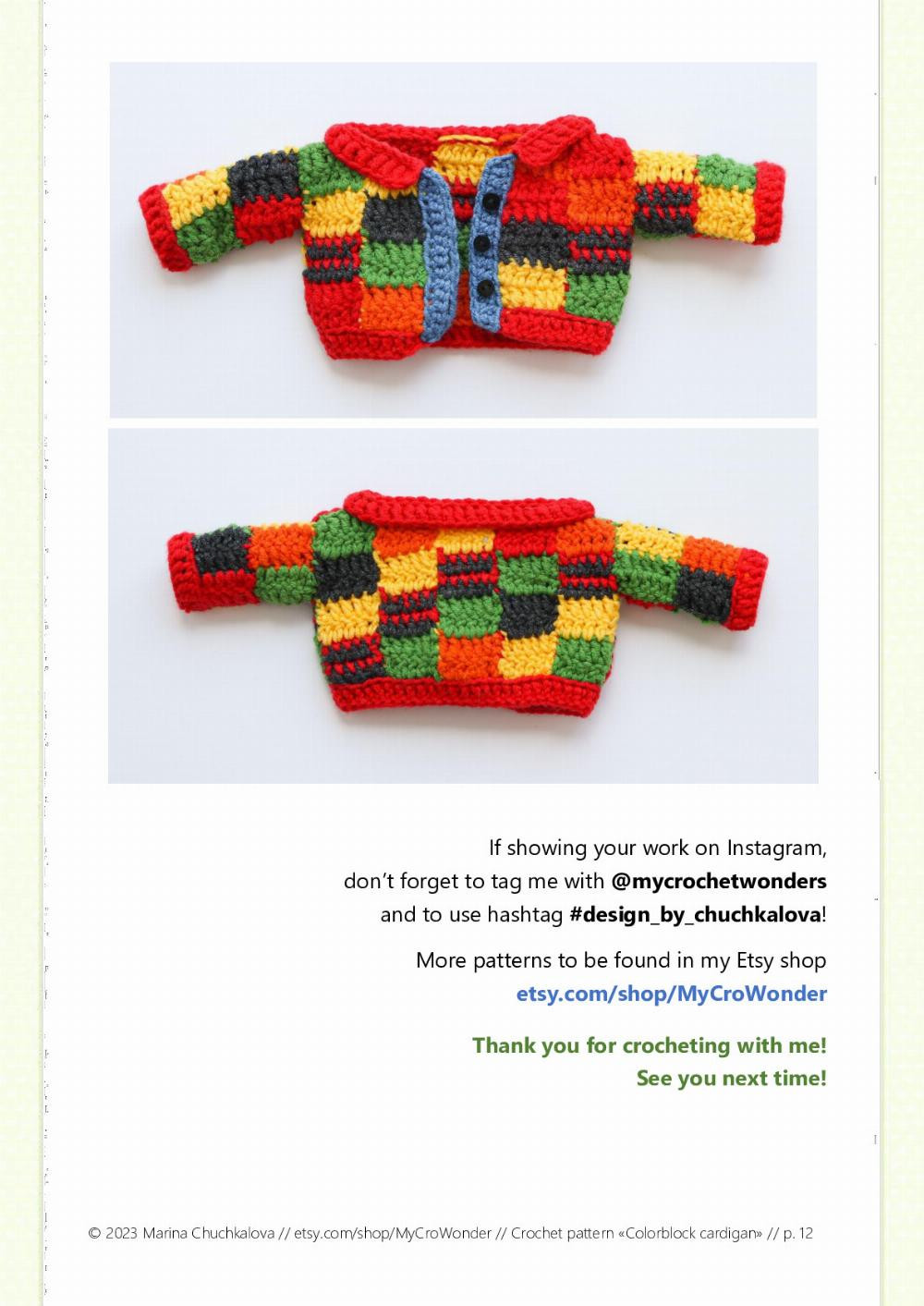 colorblock cardigan crochet pattern frog out fit