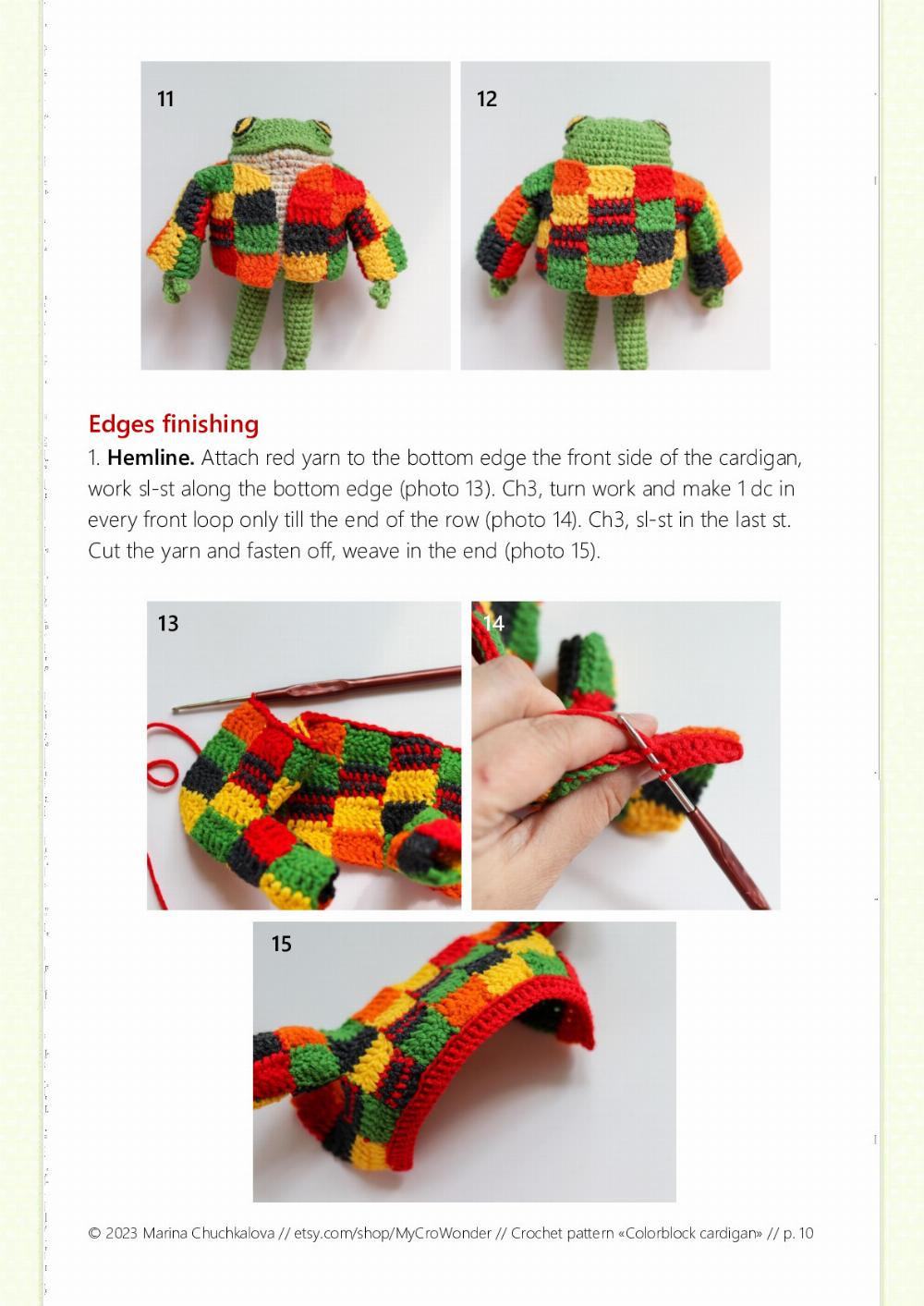 colorblock cardigan crochet pattern frog out fit