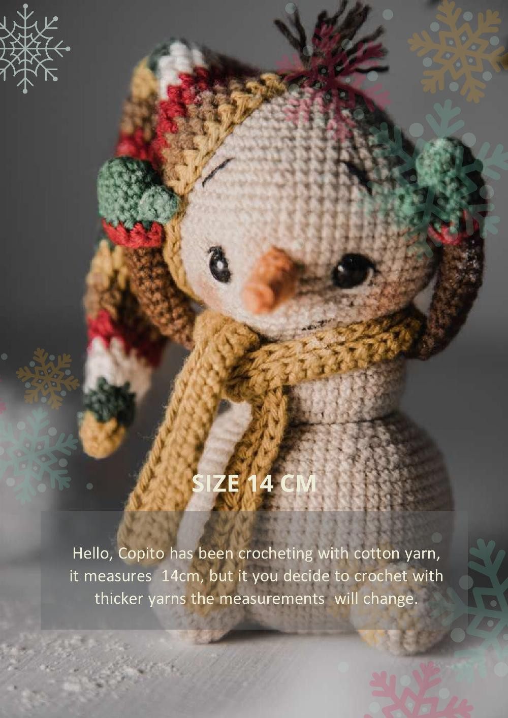 copito snowman crochet pattern