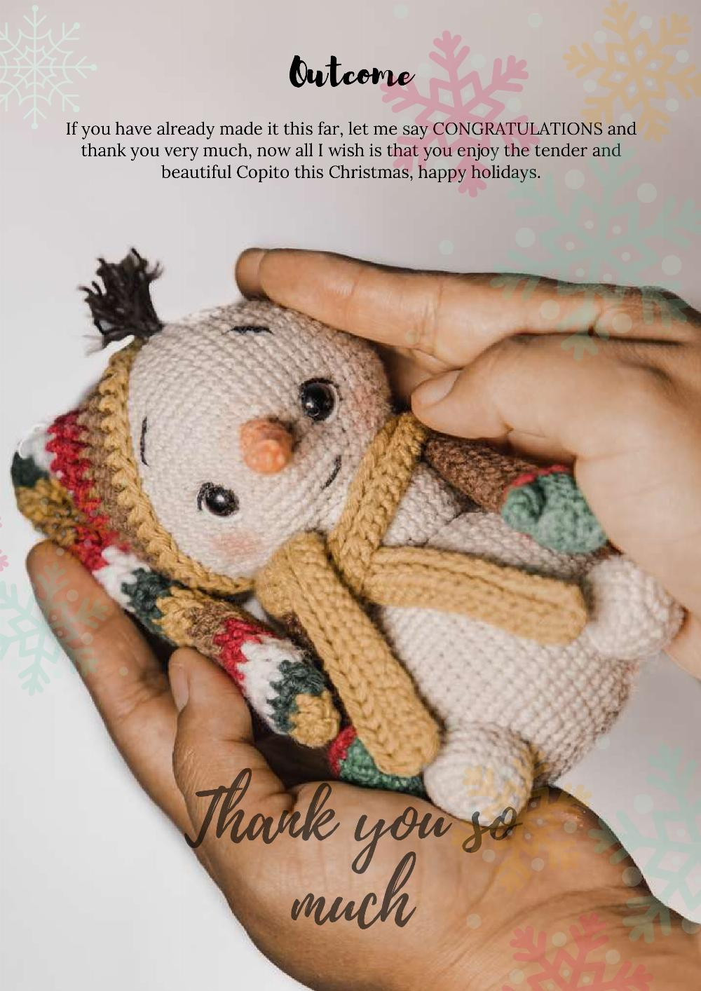 copito snowman crochet pattern