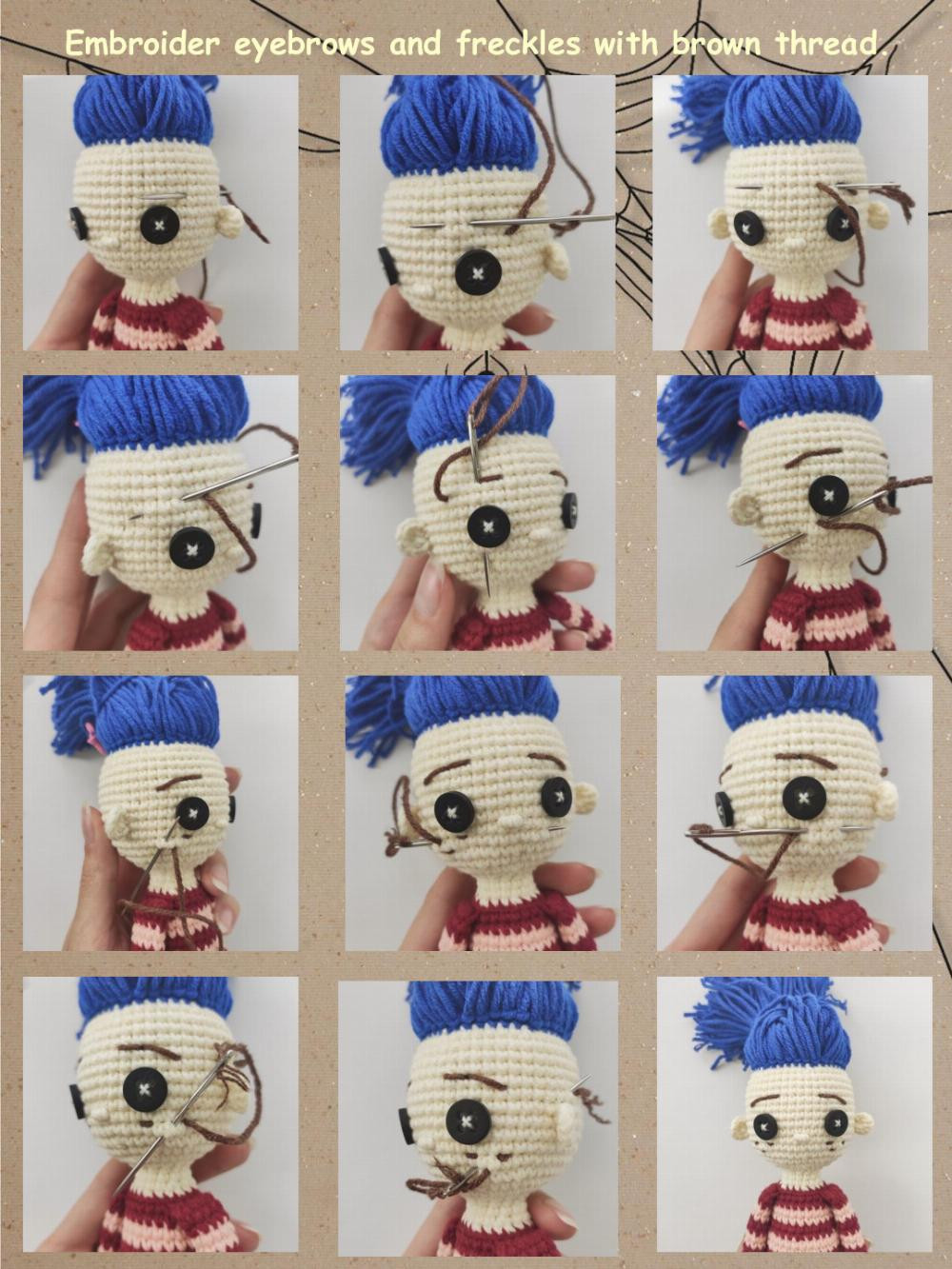 coraline doll crochet pattern