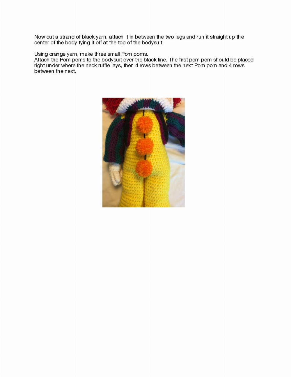 Creepy Clown crochet pattern