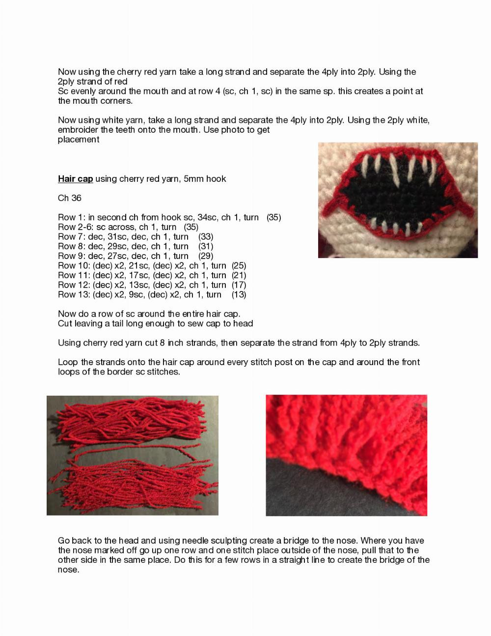 Creepy Clown crochet pattern