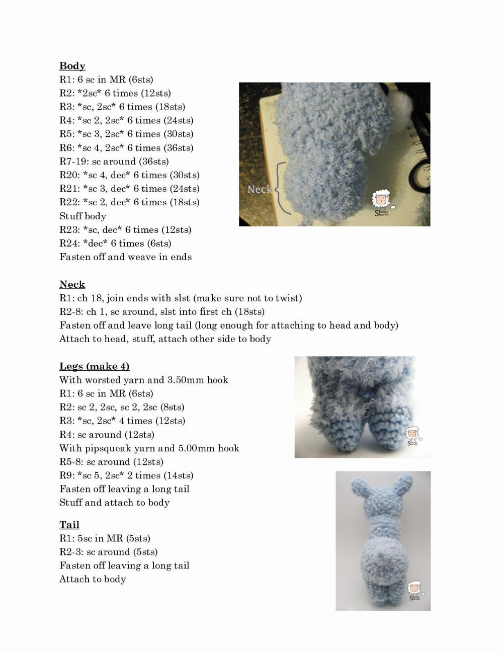 CROCHET ALPACA AMIGURUMI PATTERN