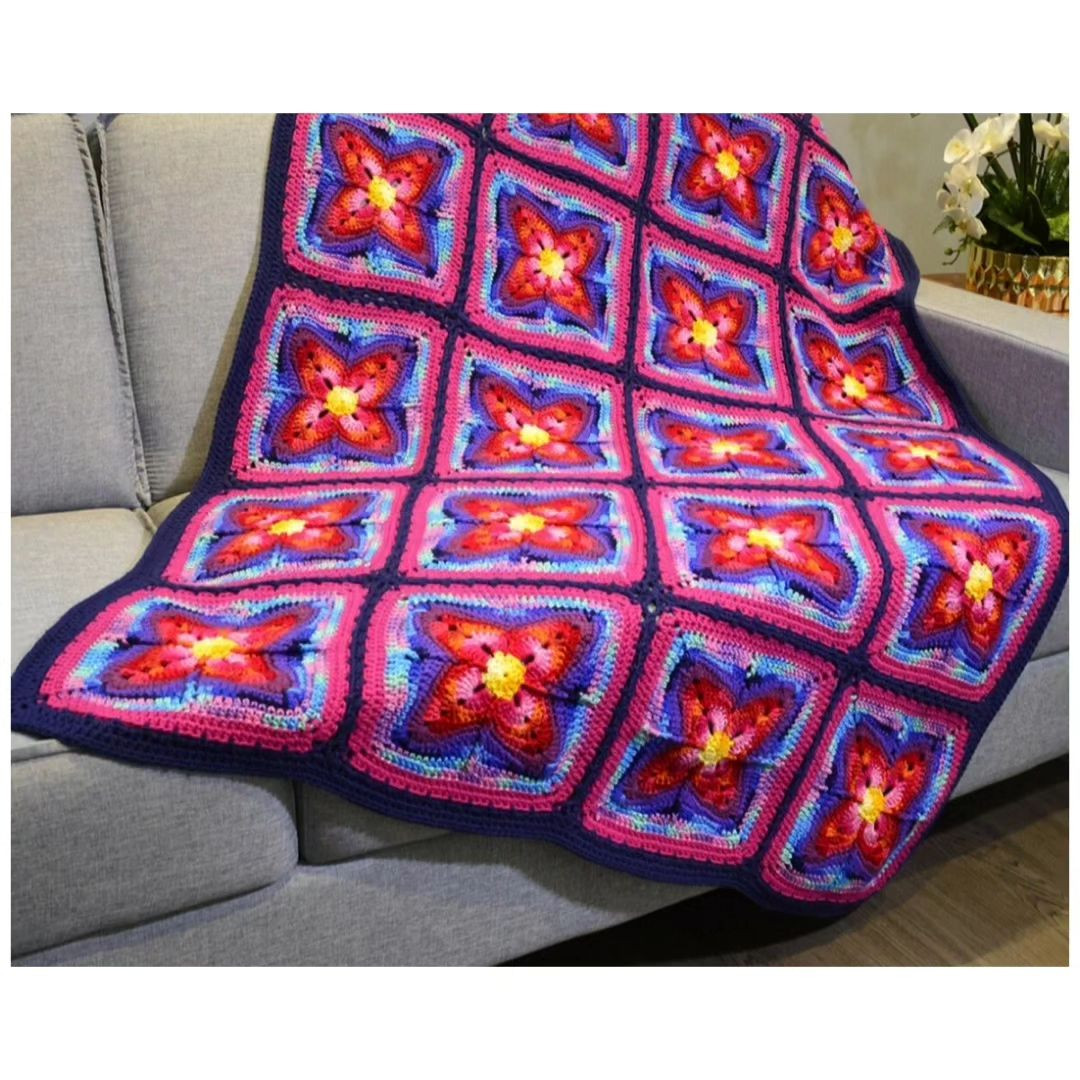 Crochet blanket (square motif)