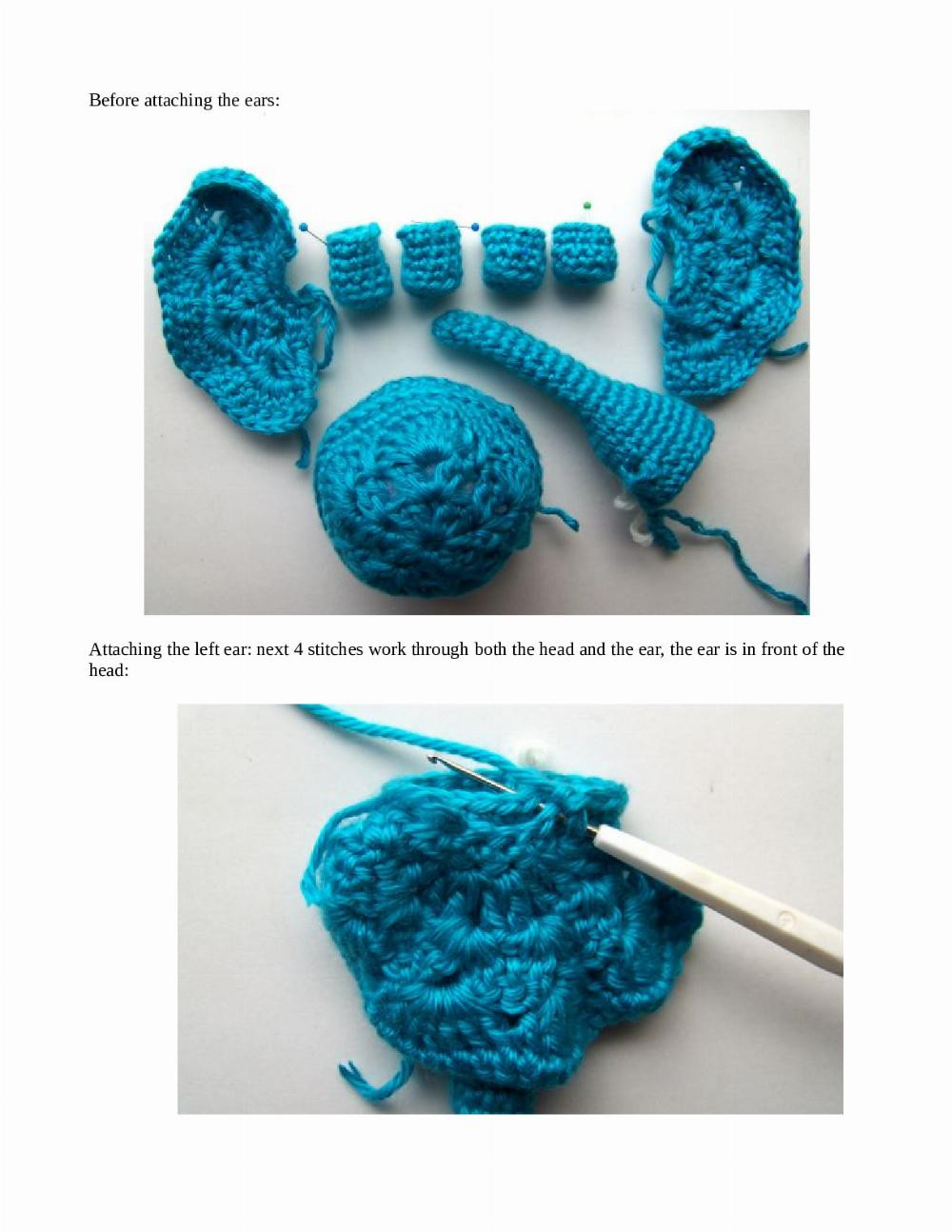 Crochet blue Elephant