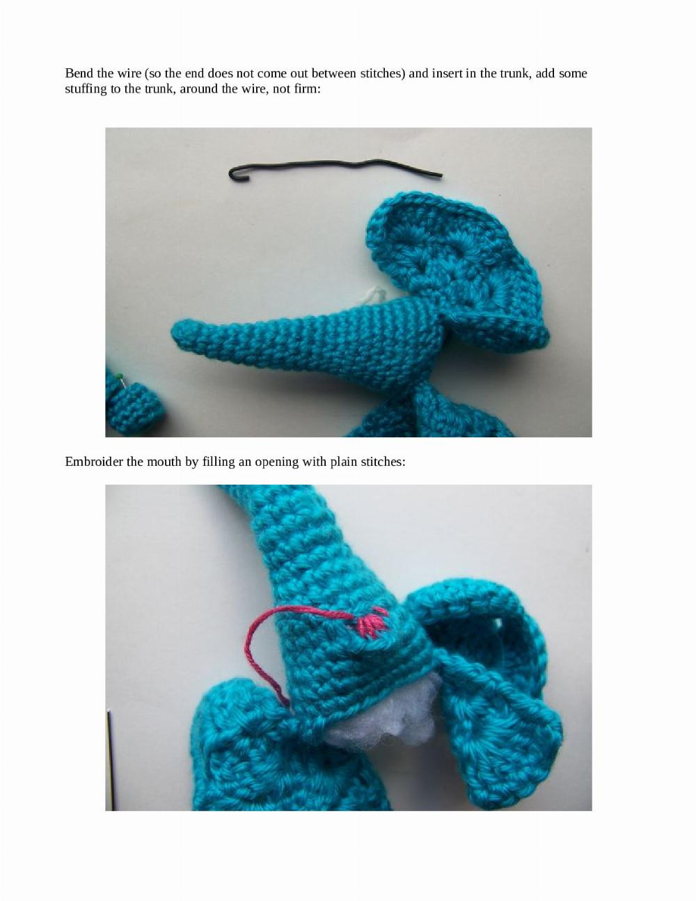 Crochet blue Elephant