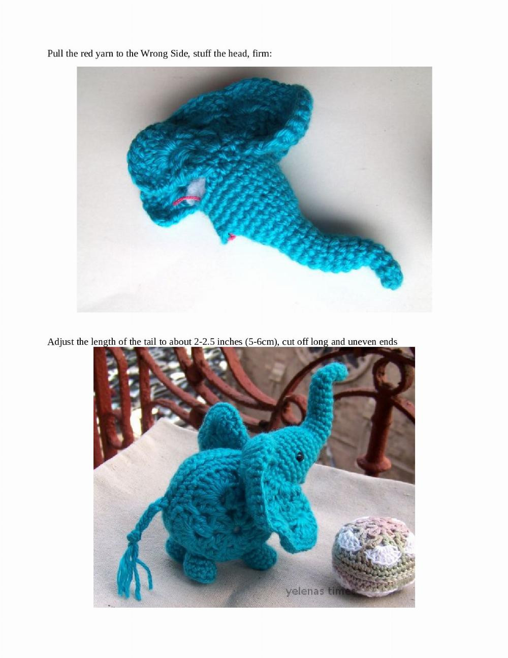 Crochet blue Elephant