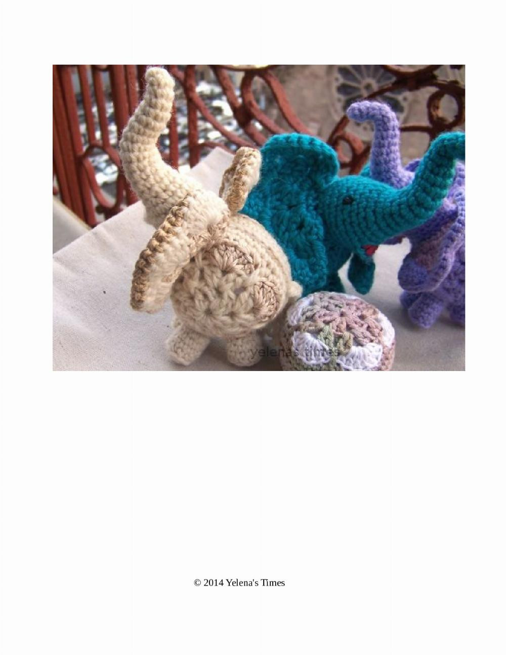 Crochet blue Elephant