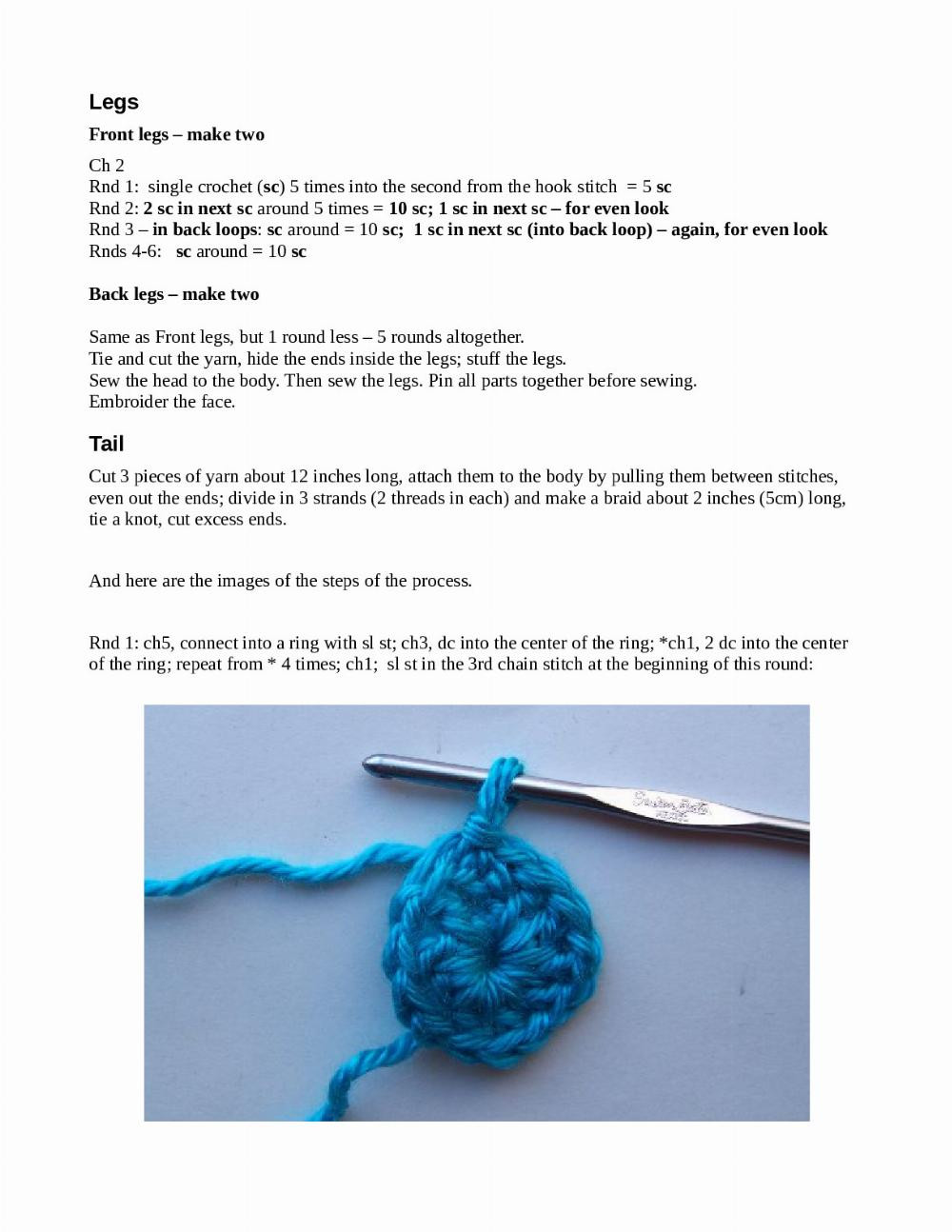 Crochet blue Elephant