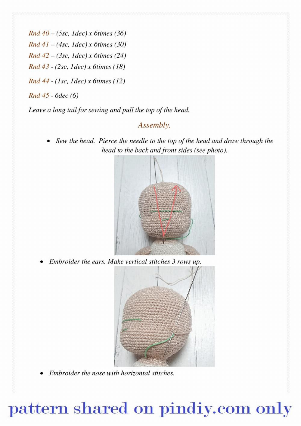 Crochet doll pattern baby