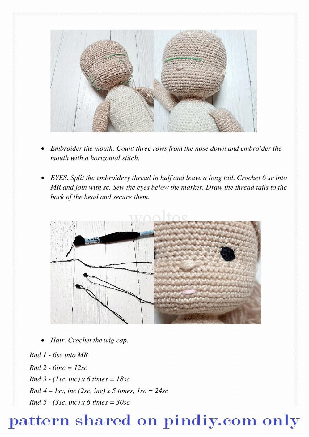 Crochet doll pattern baby