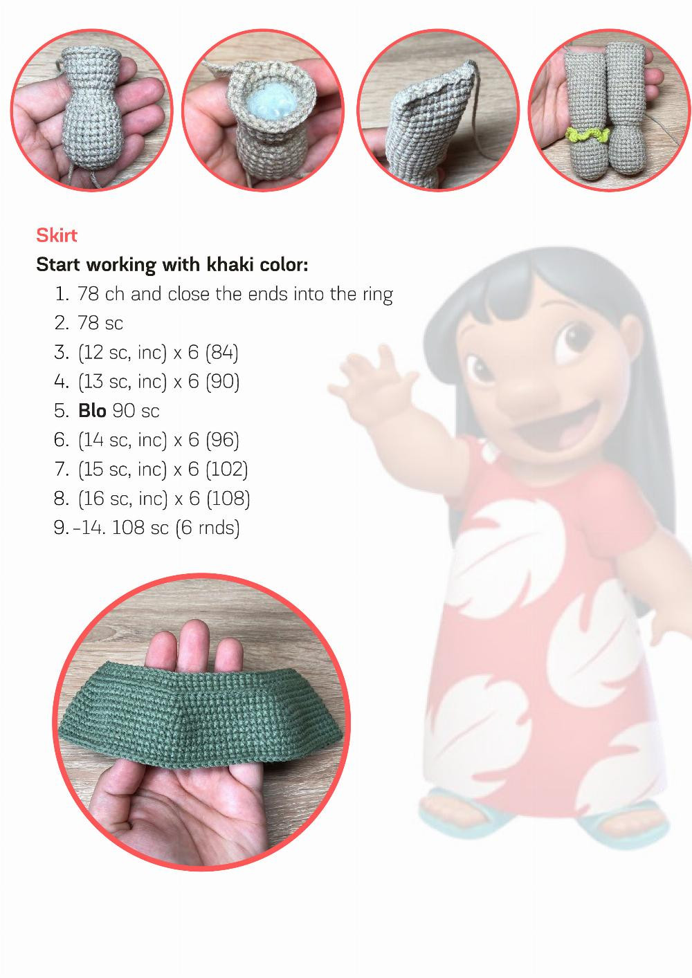 Crochet English Pattern "Doll Lilo"