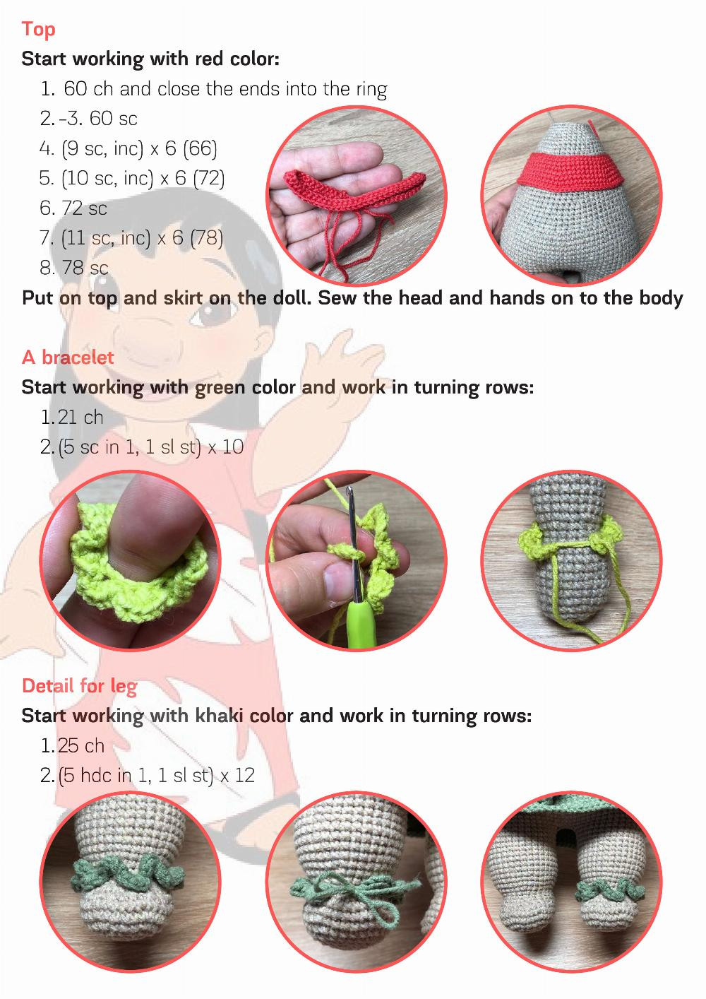 Crochet English Pattern "Doll Lilo"