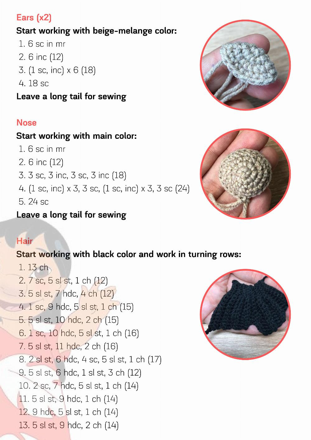 Crochet English Pattern "Doll Lilo"