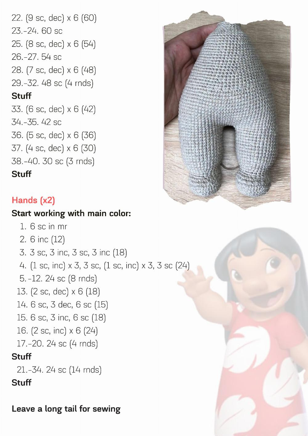 Crochet English Pattern "Doll Lilo"