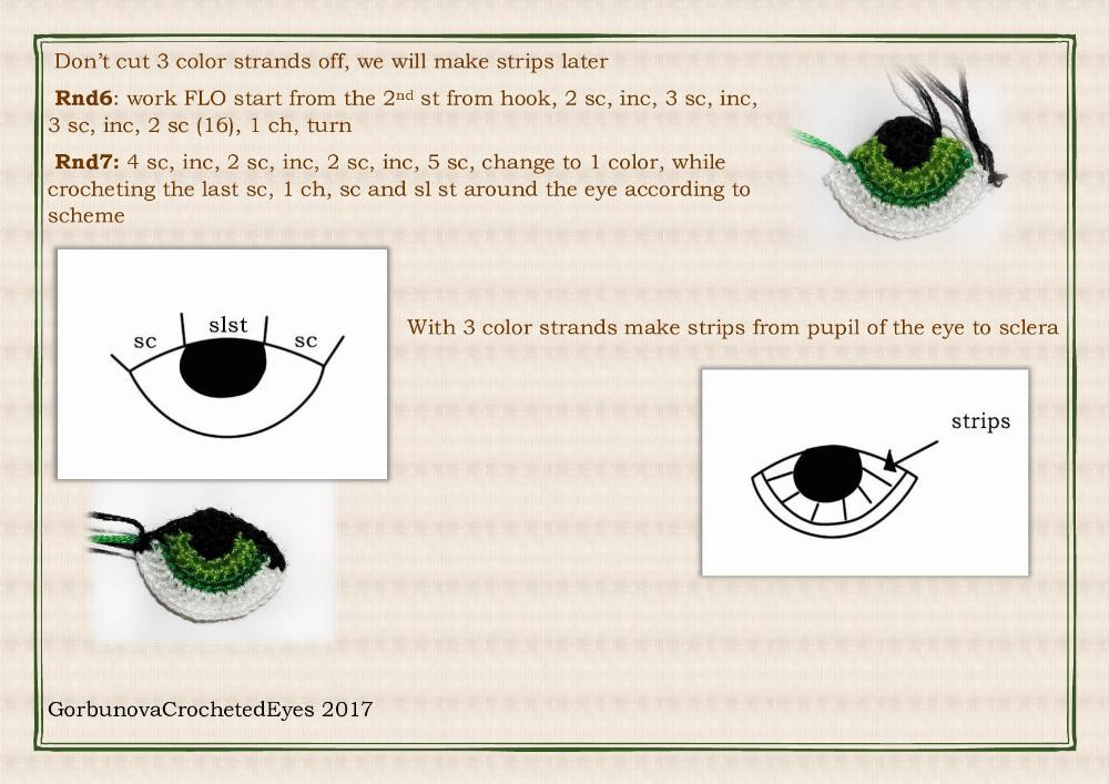 Crochet eyes pattern