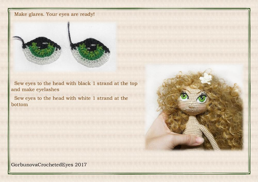 Crochet eyes pattern