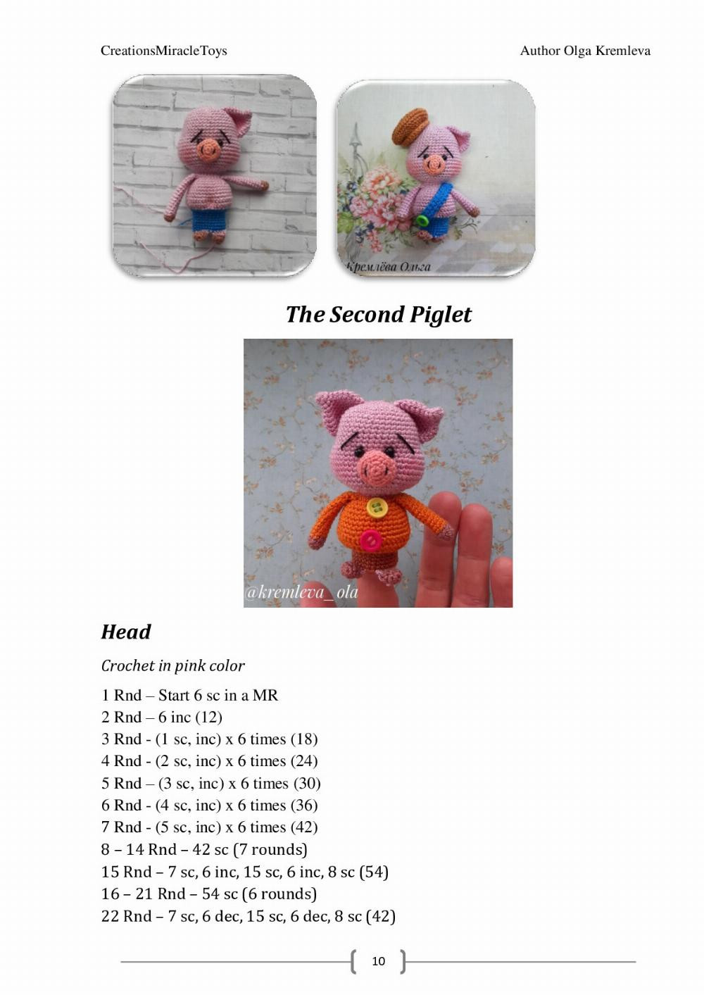 crochet finger puppets the three little pigs