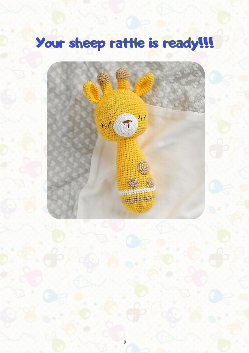 crochet giraffe rattle