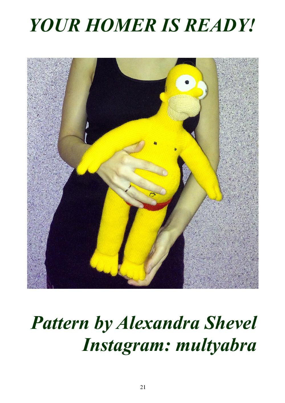 CROCHET HOMER SIMPSON PATTERN