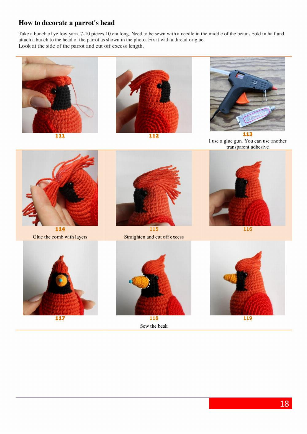 crochet parrot pattern